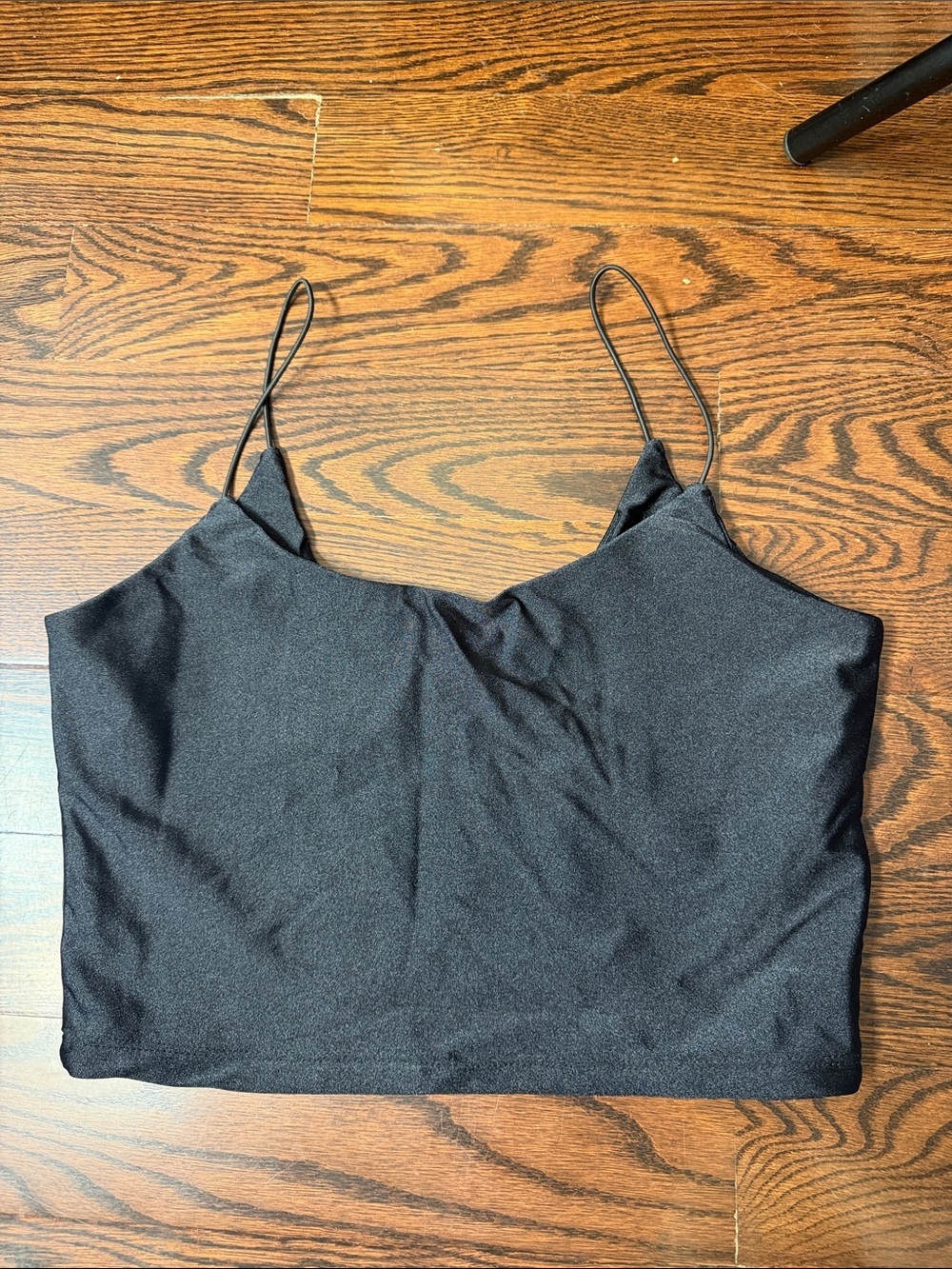 Women's Black Satin Cami Top - Unbranded